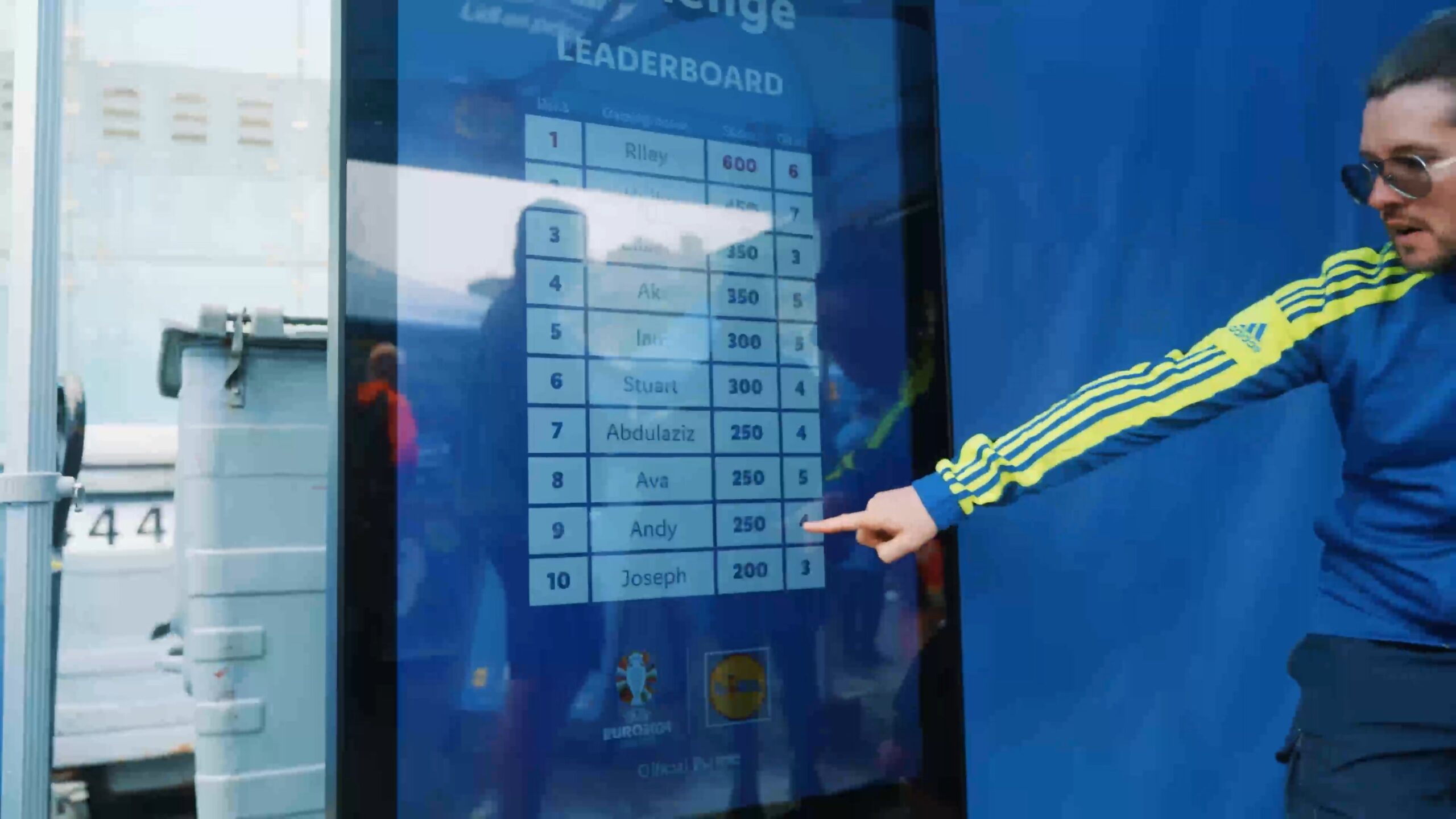 LIDL Fan-Zone Aktivierung – Leaderboard Screen